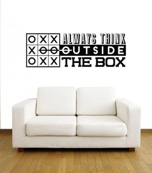Wall Quote decal Always think outside the box wall by StyleAwall