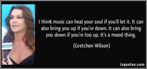 think music can heal your soul if you'll let it. It can also bring ...