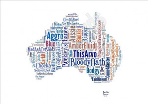 Australian Sayings Map - Funny Slang Phrases - Unique, Unusual Gift ...