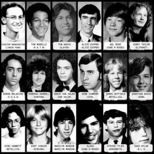 Rock Star yearbook photos.