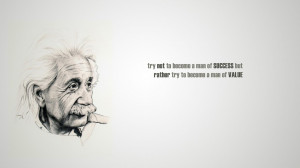 Albert Einstein famous quotes saying scientists wallpaper