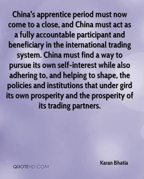 ... gird its own prosperity and the prosperity of its trading partners