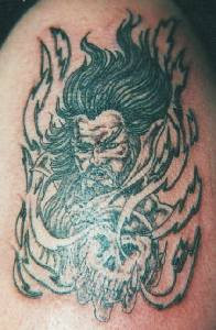 Very Angry Black Warrior Tattoo