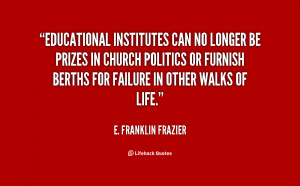 Educational institutes can no longer be prizes in church politics or ...