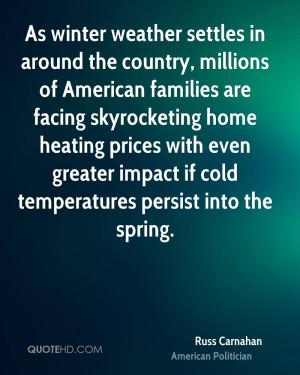 As winter weather settles in around the country, millions of American ...