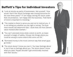 Warren Buffett Tips for Investors.. Worth a read..