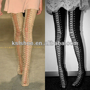 2013 Hot lace up thigh high boots for women criss cross lacing above ...
