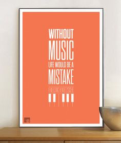 Friedrich Nietzsche Quote life music print poster typography art ...