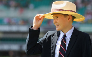 Tom Greig son of the late Tony Greig wears his father 39 s hat as he