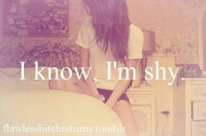 hate being shy, i wish i can overcome it (/.-)