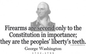 Design #GT168 George Washington - Firearms are second only