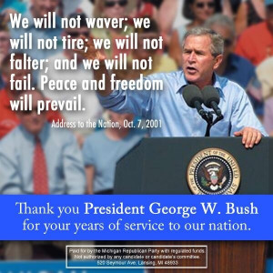 George W. Bush quotedd
