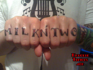 love hate knuckle tattoo