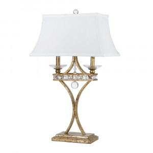 Candice Olson 7913-TL 2 Light Aristocrat Table Lamp, Soft Gold