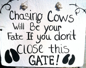 Farm Sign, Cow Sign, Gate Sign, Funny Signs, Yard Decor, Ready to ship