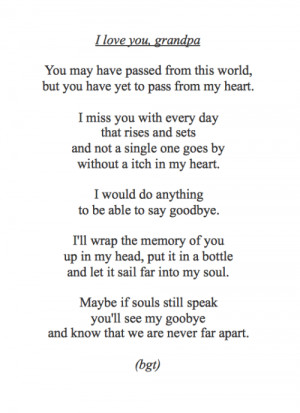 grandpa in heaven poems