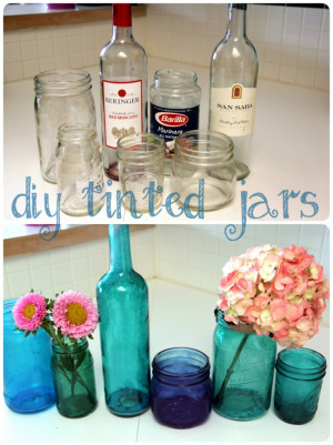 DIY Glass Crafts – How To Make Tinted Jars. Great For Flower Vases ...