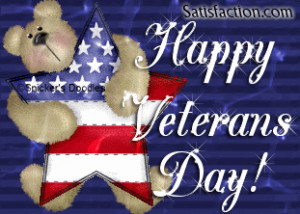 Happy veteran’s day cute teddy graphic