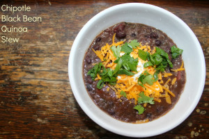 Chipotle Black Bean Quinoa Stew // Crockpot Style