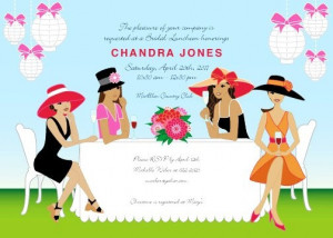 African American Ladies Champagne Brunch Garden Party Invitation