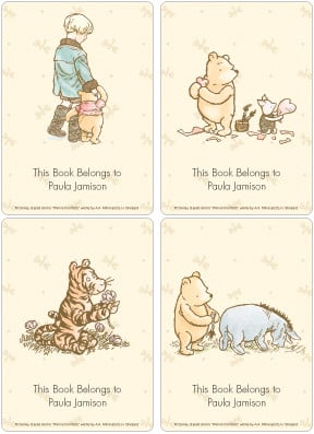 disney book plate labels will make finding out who the book belongs