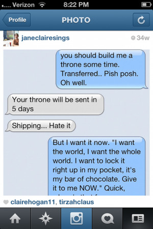 ... Instagram some of your wittiest iPhone conversations to show your