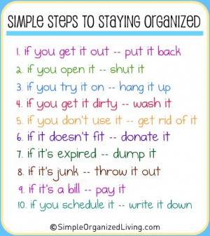 staying organized