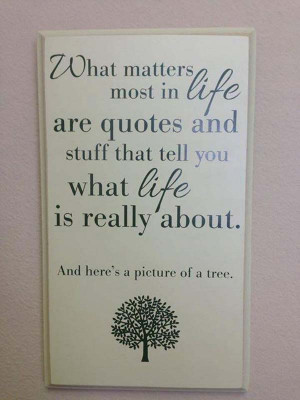 sarcasm quotes and a tree