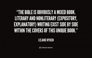 quote Leland Ryken the bible is obviously a mixed book 211905 png