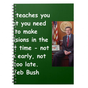 Jeb Bush quote Spiral Note Books