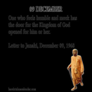 ... quotes of Srila Prabhupada, which he spock in the month of December