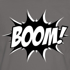 Comic Boom, Bang, Star, Superhero, Quotes, Funny T-Shirts