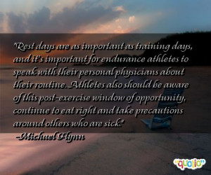 Rest days are as important as training