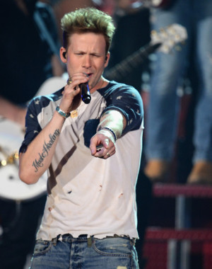 singer brian kelley of florida georgia line performs during new