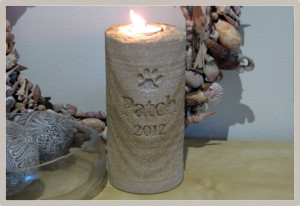 Pet Memorial Eternal Sandstone Candle