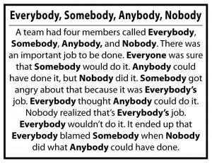 Everybody, Somebody, Anybody, Nobody…