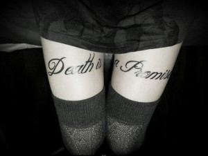 Thigh tattoo .... bring me the horizon quote