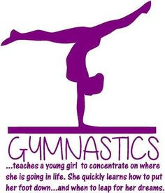 Teaching Gymnastics Quote - Teaching a Young Girl | Vinyl Wall Sticker ...