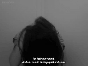 ... quotes black crazy dark smile mind feelings cry long hair fake tears
