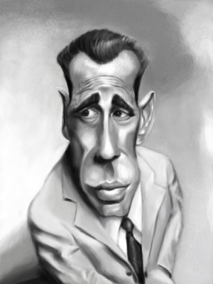 Cartoon Humphrey Bogart Medium Doodleart Tagged