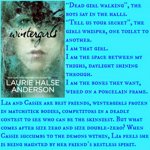 ... great book written by the wonderful author Laurie Halse Anderson
