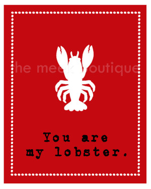 Lobster Love Lobster romantic love art