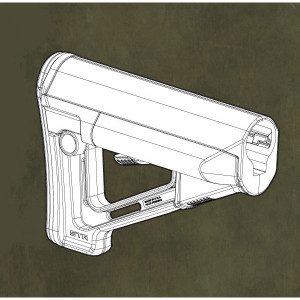... STR Carbine Stock, Commercial-Spec, Olive Drab Green (MAG471-ODG