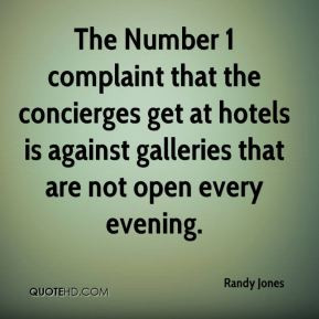 Randy Jones - The Number 1 complaint that the concierges get at hotels ...