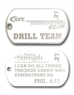 Drill Team Inspirational Dog Tag Chain Sports Necklace