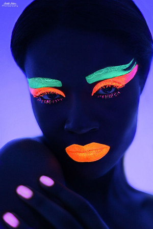 Glowing Neon Face Photography