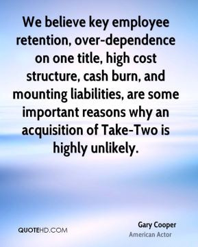 employee retention, over-dependence on one title, high cost structure ...
