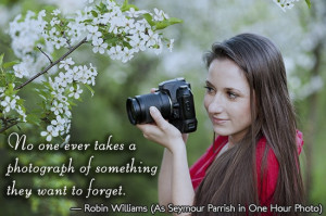 No one ever takes a photograph of something they want to forget.