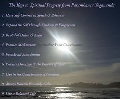 Spiritual Progress Checklist by Paramhansa Yogananda. #Kriya #Yoga