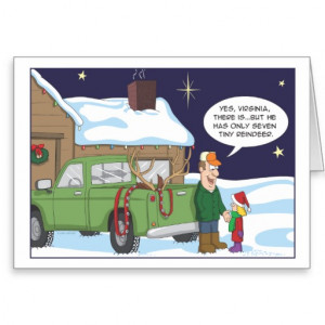 Funny Christmas card, deer hunting humor Card